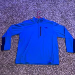Teal/Blue North Face quarter zip